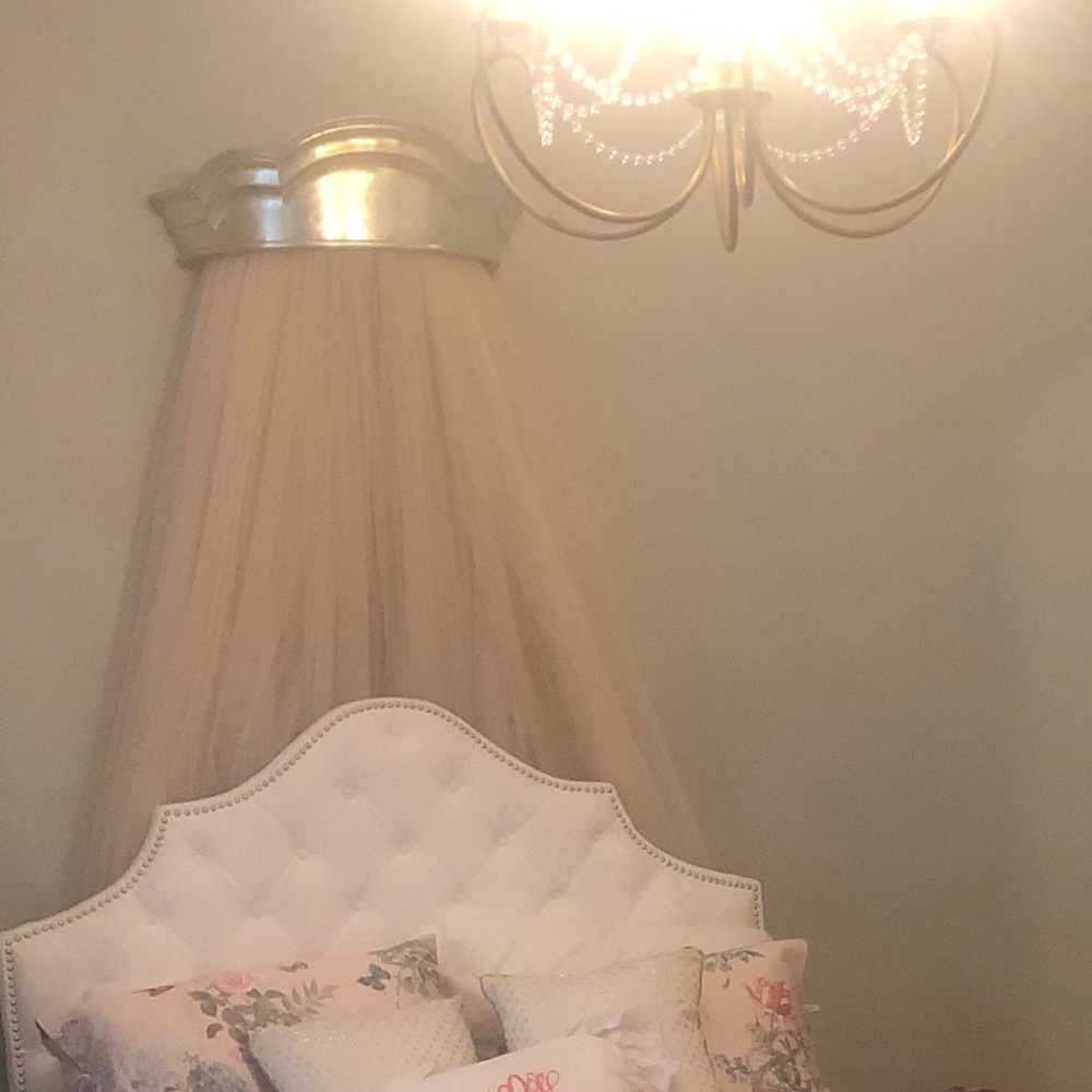 Pottery Barn Kids Crown Cornice and Tulle sheers